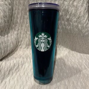 Starbucks Customizable Lid Topper Teal Cold Cup Venti 24 Ounce Plastic Tumbler